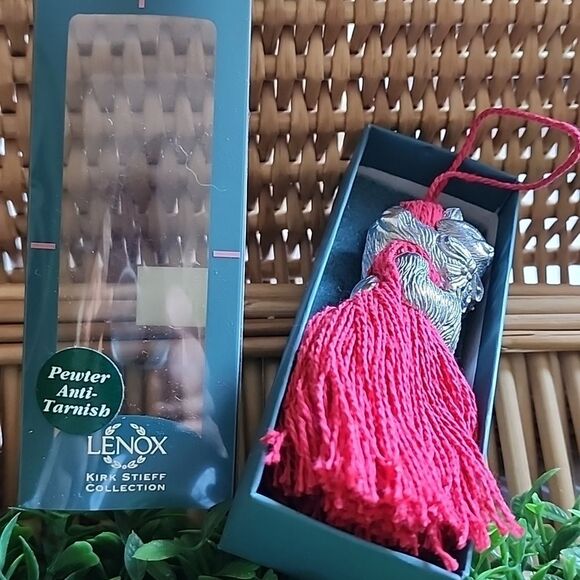 Vintage Pewter Kitten In The Yarn Tassel Lenox Kirk Stiff Collection - Picture 9 of 10